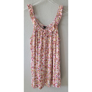 Torrid Ditsy Floral Tank Top 5 /‎ 5X Crinkle Gauze Cottagecore Boho Ruffle